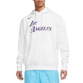 Nike Dn4727 Felpa Con Cappuccio Nba City Edition Lakers Abbigliamento Basket Uomo