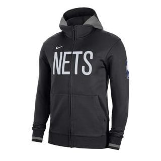 Nike Dn7790 Felpa Full Zip Con Cappuccio Nba Showtime Nets Abbigliamento Basket Uomo