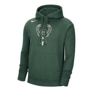 Nike Dn8636 Felpa Con Cappuccio Nba Essential Bucks Abbigliamento Basket Uomo