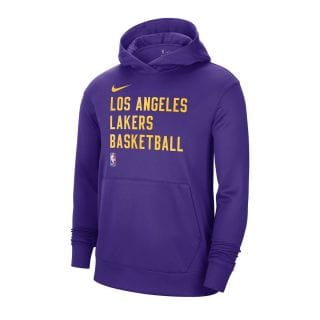 Nike Dx9661 Felpa Con Cappuccio Dri-fit Authentics Lakers Abbigliamento Basket Uomo