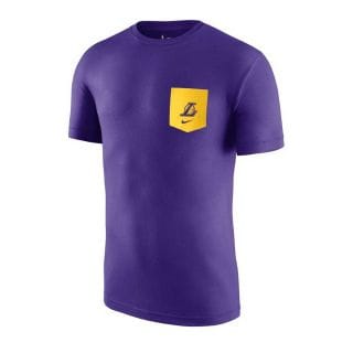 Nike Dx9932 T-shirt Pocket Lakers Abbigliamento Basket Uomo