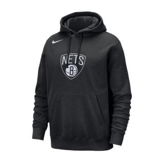 Nike Fb4744 Felpa Con Cappuccio Nba Team Logo Nets Abbigliamento Basket Uomo
