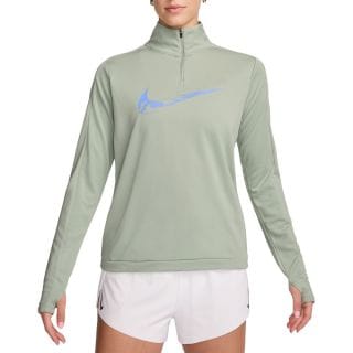 Nike Fv6387 Maglia Manica Lunga 1/2 Zip Dri-fit Swoosh Hbr Donna Abbigliamento Running Donna