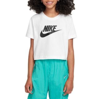 Nike Fz5548 T-shirt Crop Logo Futura Bambina Abbigliamento Bambino Junior