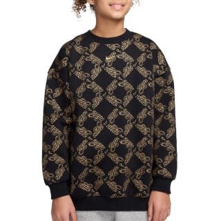 Nike Hv0430 Felpa Giro Nsw Club Aop Shike Bambina Abbigliamento Bambino Junior