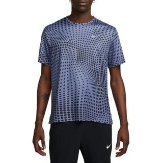 Nike Hv2209 T-shirt Dri-fit Miler Print Abbigliamento Running Uomo