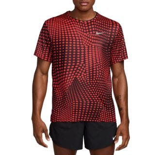 Nike Hv2209 T-shirt Dri-fit Miler Print Abbigliamento Running Uomo