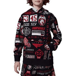 Nike Jordan 95d741 Felpa Con Cappuccio Multilogo Bambino Abbigliamento Bambino Junior