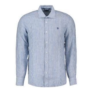 North Sails 664397 Camicia 100% Lino Bastoncino Casual Uomo