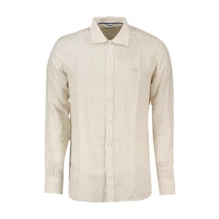 North Sails 664397 Camicia 100% Lino Bastoncino Casual Uomo