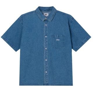 Obey 181210425 Camicia Manica Corta Bigwig Denim Street Style Uomo