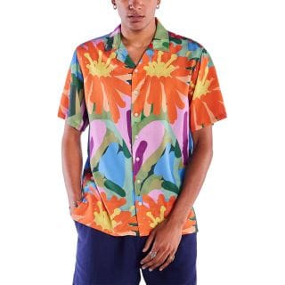 Olow Alohwildfl Camicia Mc Relax Fit Casual Uomo
