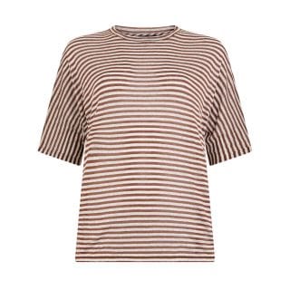 Peuterey Ped5343 T Shirt In Lino Viscosa Costantine Rig Donna Casual Donna