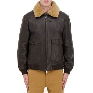 Peuterey Peu5631 Giacca In Pelle E Jersey Murdo Giacconi Uomo