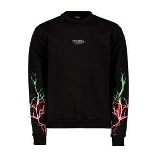 Phobia Ph/12bredgr Felpa Girocollo Lightning Street Style Uomo