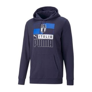 Puma 767126 Felpa Con Cappuccio Core Italia Squadre Calcio Uomo