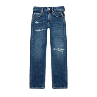 Replay Sb9117000762s14 Jeans Jakors Super Stretch Strappi 10,5 Oz Bambino Abbigliamento Bambino Junior