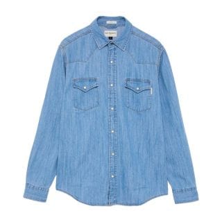 Roy Rogers Rru400cg34 Camicia In Denim Martin Sky Stone Casual Uomo