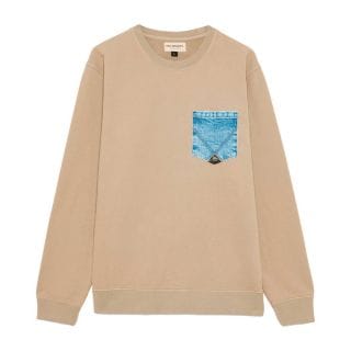 Roy Rogers Rru90098cn67 Felpa Girocollo Taschino Denim Casual Uomo