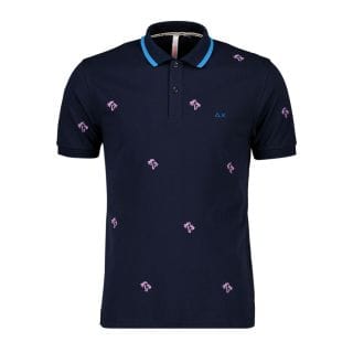 Sun 68 A32126 Polo Ricamo Palme All-over Casual Uomo