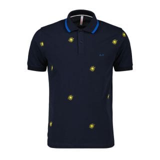 Sun 68 A33129 Polo Full Embroydered Casual Uomo