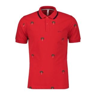 Sun 68 A33129 Polo Full Embroydered Casual Uomo