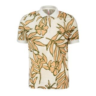Sun 68 A34135 Polo In Lino All Over Print Casual Uomo