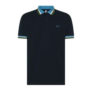 Sun 68 A35117 Polo Collar Multi Stripes Casual Uomo