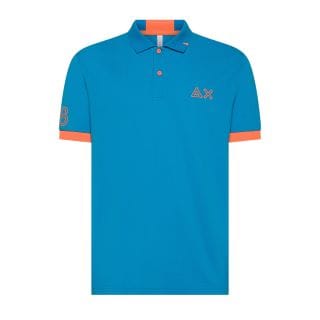 Sun 68 A35122 Polo Macro Logo Fluo Casual Uomo