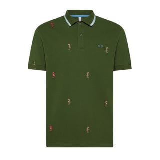 Sun 68 A35128 Polo Full Embrodery Casual Uomo