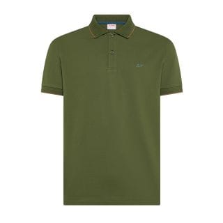 Sun 68 A36111 Polo Con Piping Casual Uomo