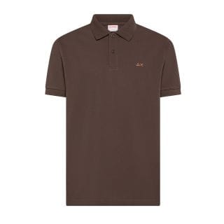 Sun 68 A36115 Polo Print Under Collar Casual Uomo