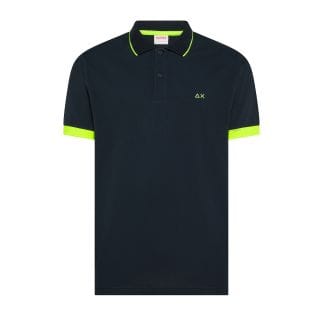 Sun 68 A36120 Polo Smal Stripe Fluo Casual Uomo