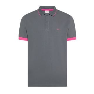Sun 68 A36120 Polo Smal Stripe Fluo Casual Uomo