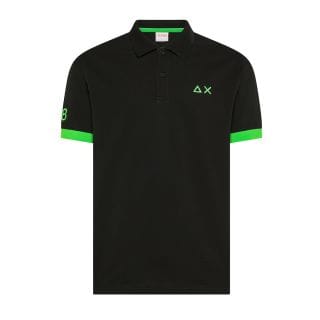 Sun 68 A36121 Polo Macro Logo Fluo Casual Uomo
