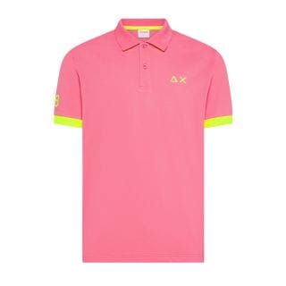 Sun 68 A36121 Polo Macro Logo Fluo Casual Uomo
