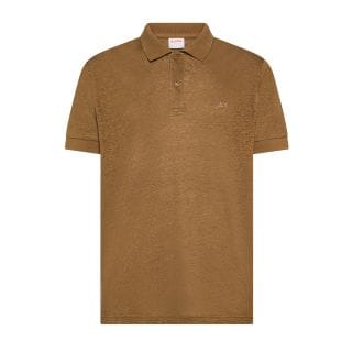 Sun 68 A36130 Polo Jersey Linen Solid 100% Casual Uomo