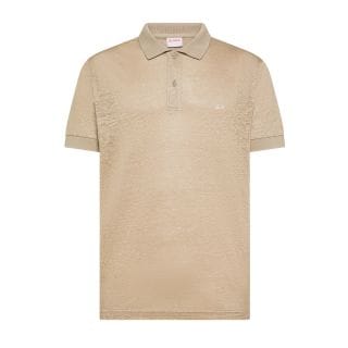 Sun 68 A36130 Polo Jersey Linen Solid 100% Casual Uomo