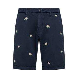 Sun 68 B35103 Bermuda Chino Con Risvolto Embrodery Casual Uomo