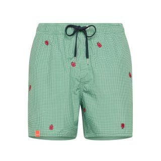Sun 68 H34129 Boxer Ricamo All Over Su Vichy Mare Uomo