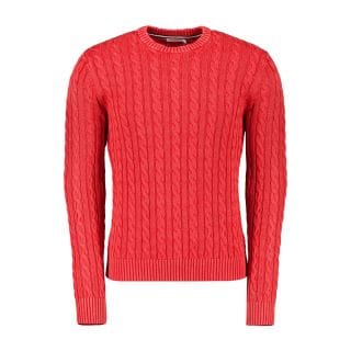 Sun 68 K33118 Maglione Girocollo In Cotone A Trecce Vintage Casual Uomo