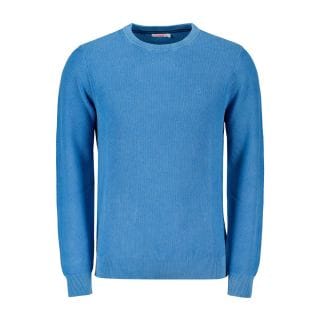 Sun 68 K34118 Maglione Girocollo In Cotone A Grana Di Riso Vintage Casual Uomo