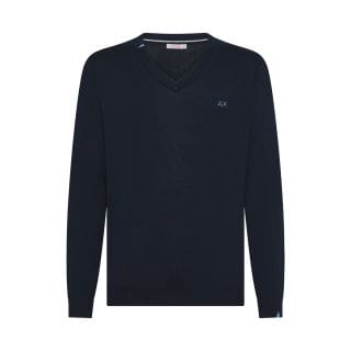 Sun 68 K35102 Maglione Scollo V In Cotone Casual Uomo