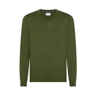 Sun 68 K36102 Maglione Scollo V Cotone Casual Uomo