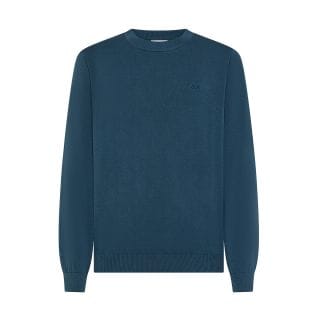 Sun 68 K36126 Maglione Girocollo Cotone Crep Lavato Casual Uomo
