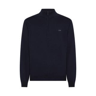 Sun 68 K45107 Maglione 1/2 Zip Lana  Cotone Casual Uomo
