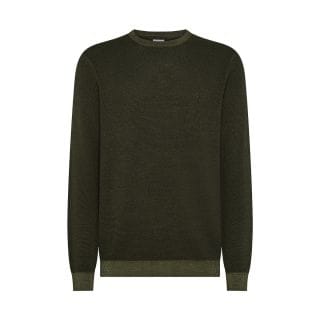 Sun 68 K45128 Maglione Girocollo Lana Tinto Freddo Grana Riso Casual Uomo