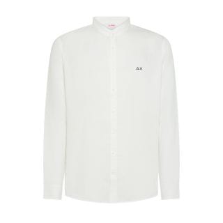 Sun 68 S36107 Camicia Collo Guru  In Lino Cotone Casual Uomo