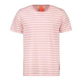 Sun 68 T32137 T-shirt In Lino A Righe Casual Uomo