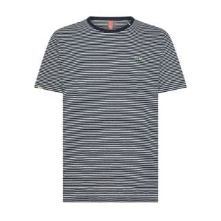 Sun 68 T35147 T Shirt Jersey Linen Stripes Casual Uomo